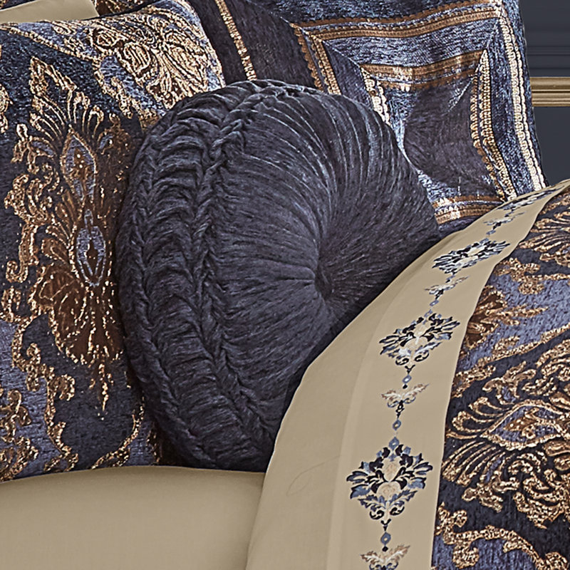 Coussin décoratif ronde WOODSTOCK, Indigo