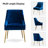 Velvet Upholstered Side Chair  With Gold Legs-1350955931
