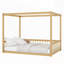 Lit en bois d'hévéa avec clôture Canopy-1596658562