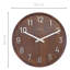 Horloge murale en bois précieux de 20 pouces avec chiffres en métal-507618338