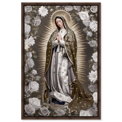 "Light Lady of Saint Flowers", reproduction d'art sur toile encadrée par Art Remedy, cadre en noyer, 20 x 30