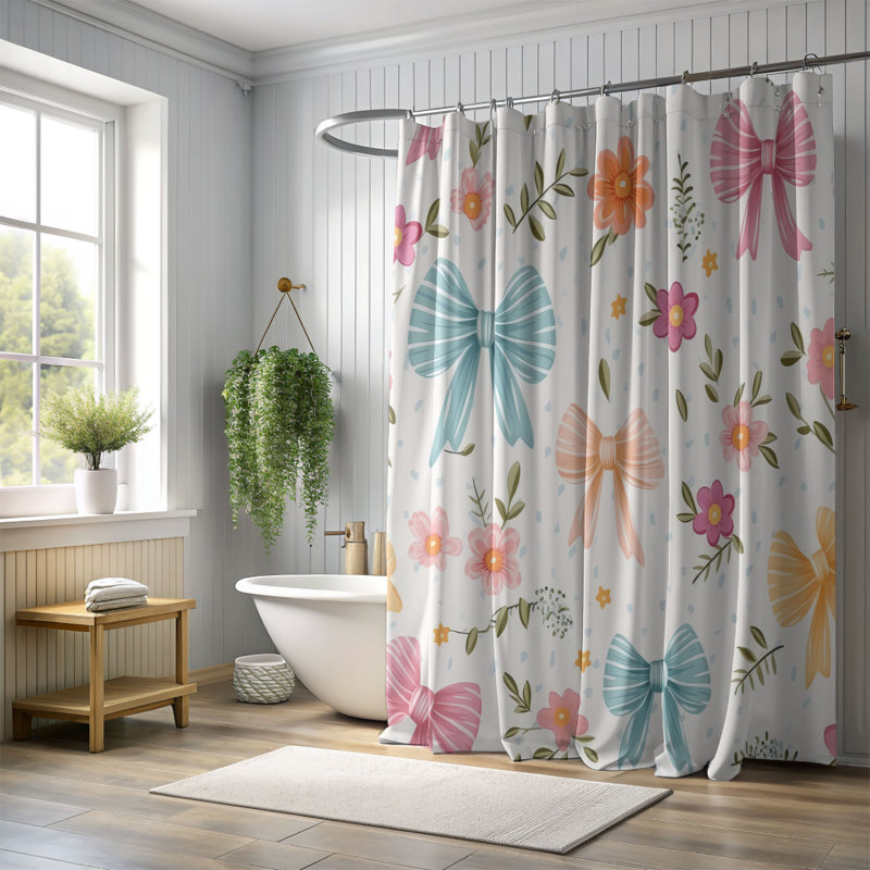 Rideau de douche Bow Garden - Premium, H 74 po x l 71 po