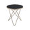 Valora Black Glass & Champagne Finish End Table