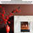 French-style minimalist marble fireplace