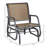Porch Glider, Metal Frame Swing Glider Chair With Breathable Mesh Fabric, Curved Armrests And Steel Frame For Garden, Poolside, Backyard, Balcony-1674189984