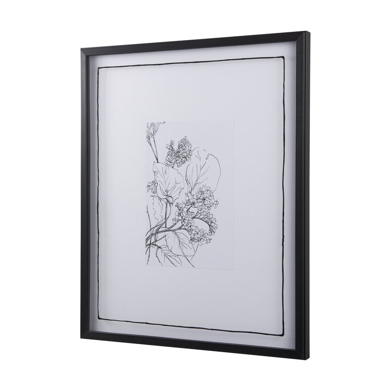 Spring Blooming VII Hand Embelished Textured Framed Art Print Matted under Glass
