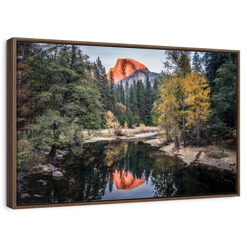 Yosemite Glassy Creek, Cadre flottant noyer, 31 po x 21 po