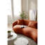 Canapé courbé de style Mid-Century moderne, canapé en tissu Boucle pour chambre à coucher, bureau, appartement, orange