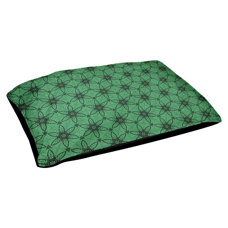 Oreiller Byrge, Petit (l 29,5 po x P 19,5 po x H 9,5 po), Vert / Noir