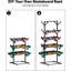 Support de rangement pour planches à roulettes sur pied, à 5 niveaux, autoportant.