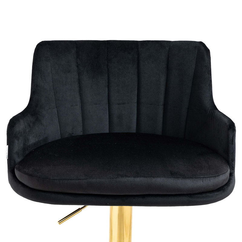 Tabouret pivotant à hauteur réglable, Noir