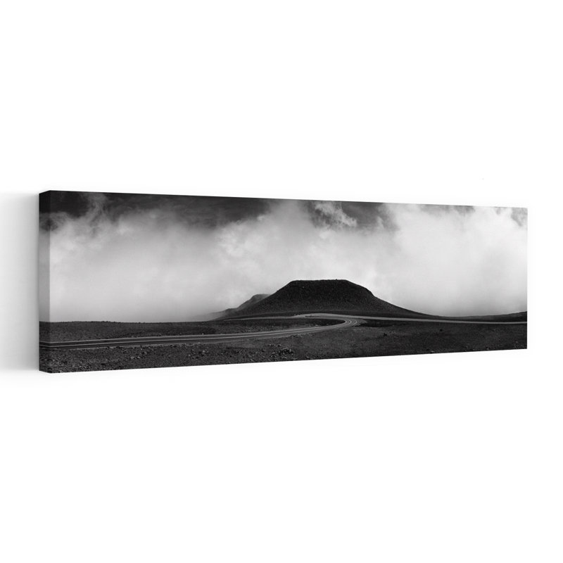 Misty Mountain Road, art dramatique abstrait contemporain, paysage de montagne, H 60 po x l 20 po
