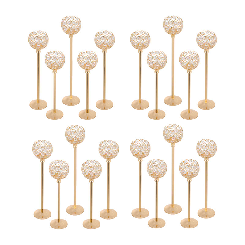 Decorative Candle Holders Set, Gold