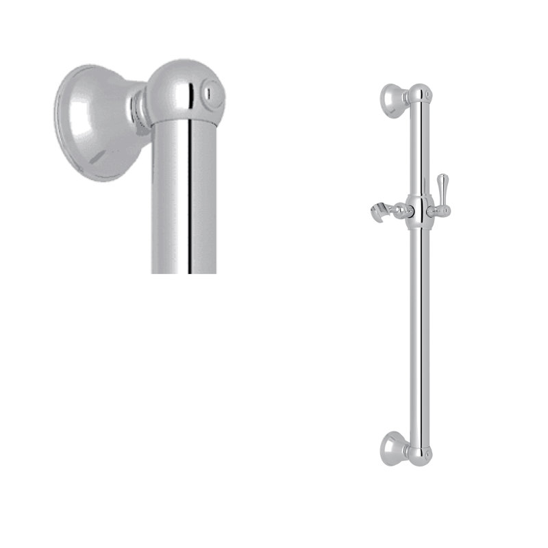 Palladian 18" Grab Bar, Polished Chrome, 26.5" W