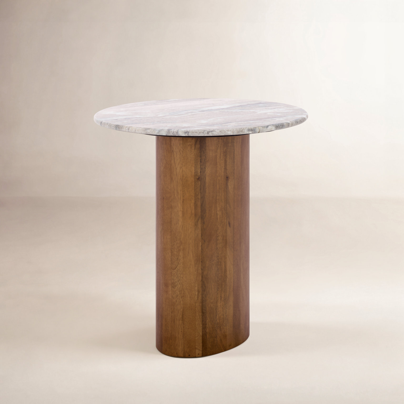 18" Genuine Marble End Table