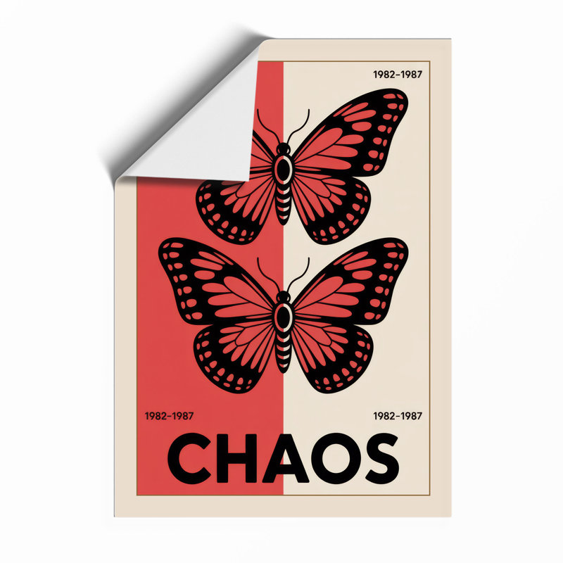 Chaos Butterflies Modern - Print, Unframed, A2 - 59.4 x 42.0 cm