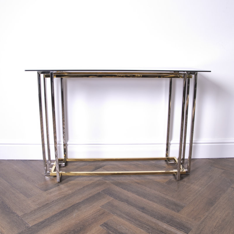 Adetutu 400cm Glass Top Console Table