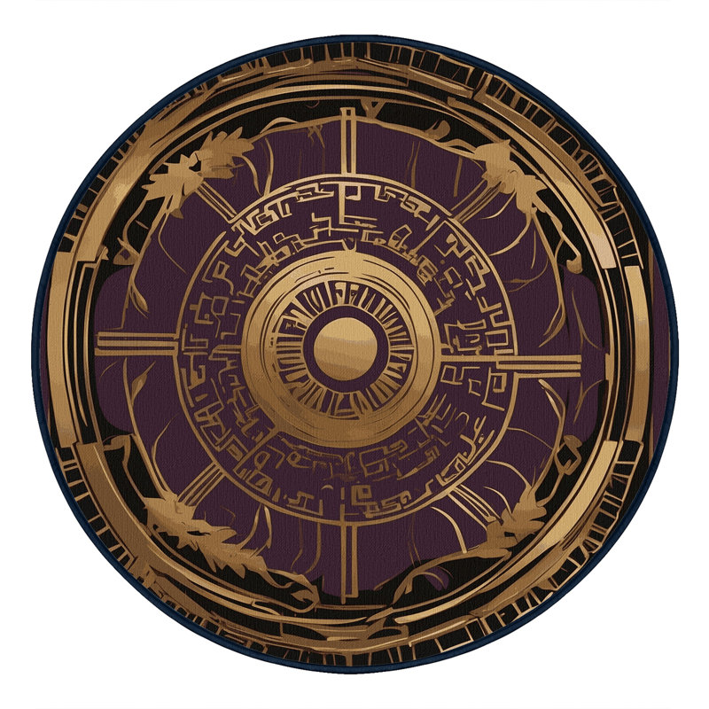 Tapis doré Gilded, Rond 3 pi