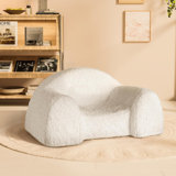 Bean Bag Chairs Upholstered Arm Chair Plush Sherpa Sofa Loveseat Comfy Accent Floor Reading Soft,White Teddy Bear Sofa Seating Couch