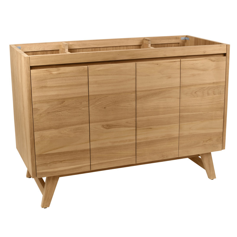 Coventry 48'' W Single Bathroom Vanity Base, Natural Teak