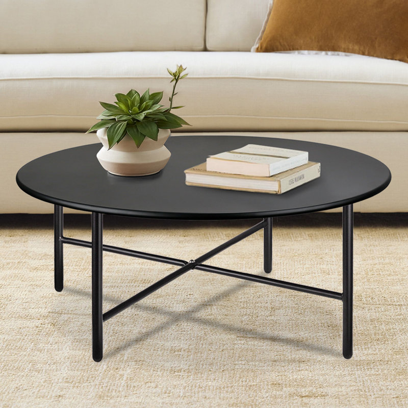 Callianna Single Coffee Table, 13.4" H x 27.5" L x 27.5" W, Black