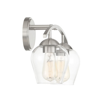 Schoenfeld 2-Light Dimmable Vanity Light in Brushed Nickel