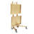 15.75" 2 Tier Tray Cart Trolley Collapsible Utility Cart Salon Storage Stand With Wheels