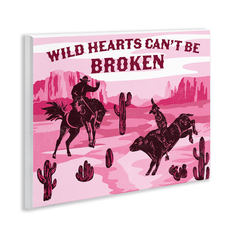 Plaque murale Wild Hearts Impossible Be Broken, design par Diane Labombarbe