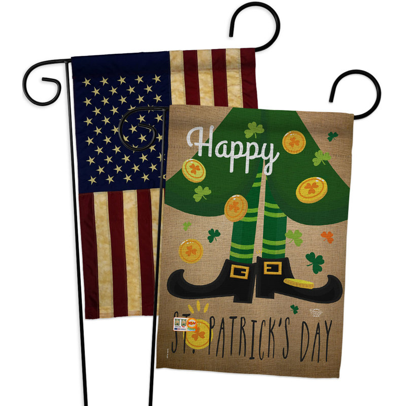Drapeau de jardin Happy St Patrick's Day