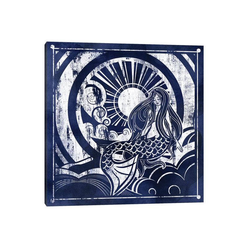 Ink Dip Mermaid by PI Galerie - Wrapped Canvas Gallery-Wrapped Canvas Giclée, 94cm H x 94cm W