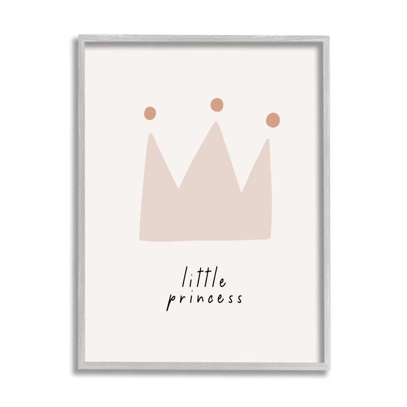 «Little Princess Crown on Wood» par LSR Design Studio, reproduction, H 20 po x l 16 po, Estampe numérique Farmhouse