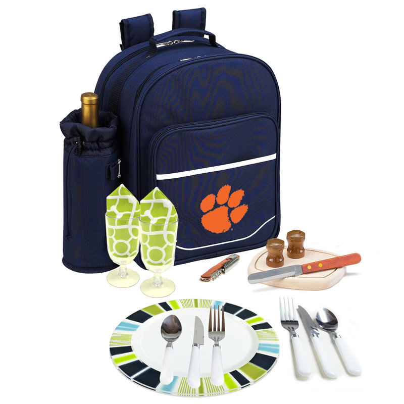 NCAA Clemson Tigers Sac à dos de pique-nique équipé pour deux