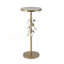 Table d'appoint ronde en fer avec accents floraux