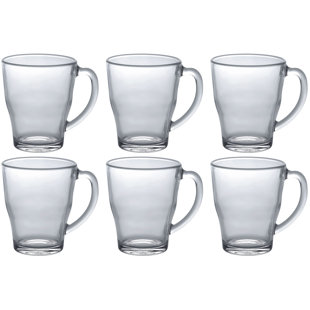 Duralex - Lys Stackable Clear Mug 310 ml (10 7/8 oz) Set Of 6