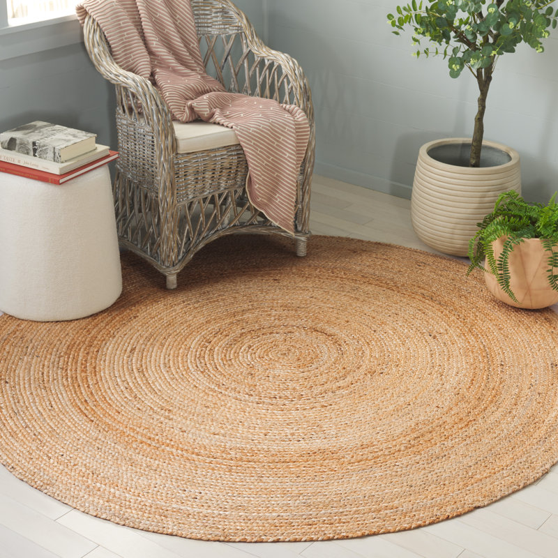 Natural Fiber 601 Hand Woven Jute Rug, Round 6'