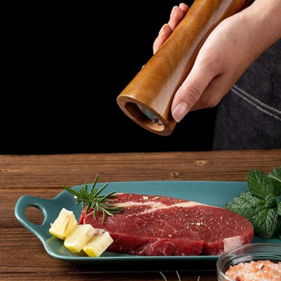 Brand Wood No Power Source Required / Manual Salt & Pepper Shaker