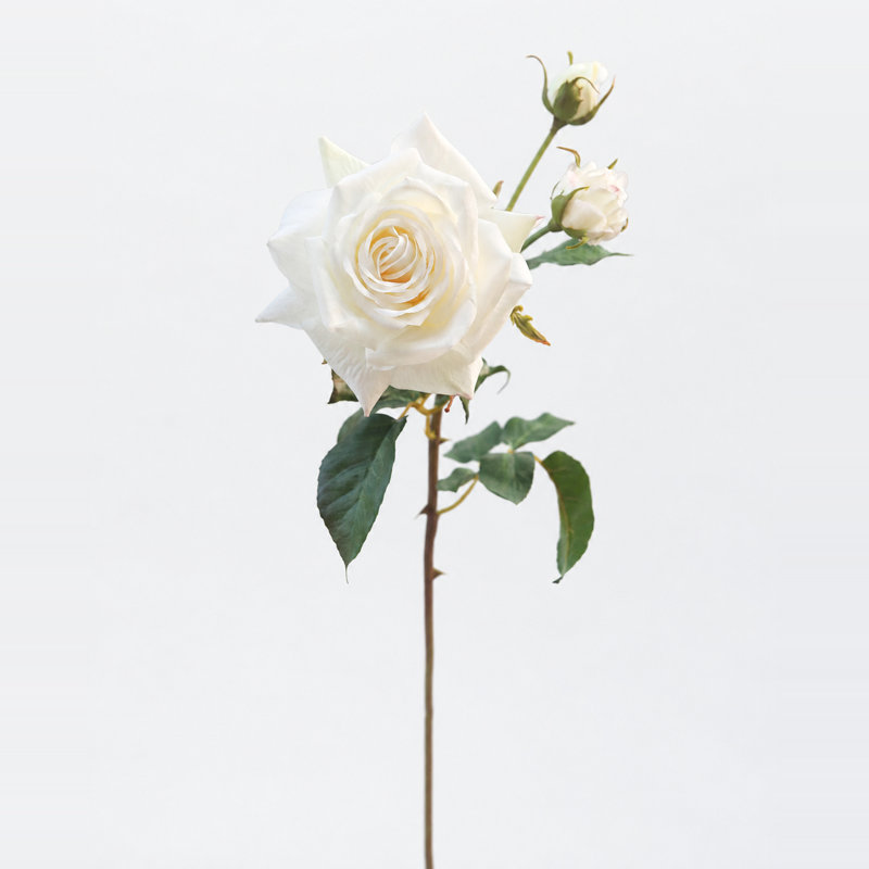 Rose Faux Floral, White