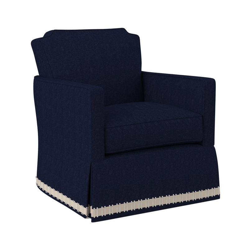 Elise Upholstered Swivel Armchair, Margaret Uniform Polyester Blend