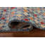 Tapis bleu en laine noué à la main de conception unique 3 pi 3 po x 5 pi New Age