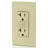 Leviton SmartlockPro 20 Amp 125 Volt Duplex Ivory AFCI/GFCI Dual Function Outlet 5-20R 1 Pack