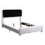 Lit très grand argenté H 48 po x l 79 po x P 88 po - Moderne, support pour la chambre à coucher, Compléments