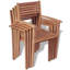 Fauteuil de patio en teck empilable Kratzerville