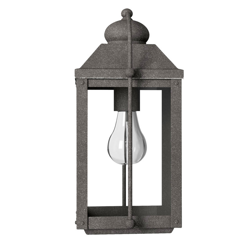 Anchorage Outdoor Wall Lantern, Aged Zinc, No
