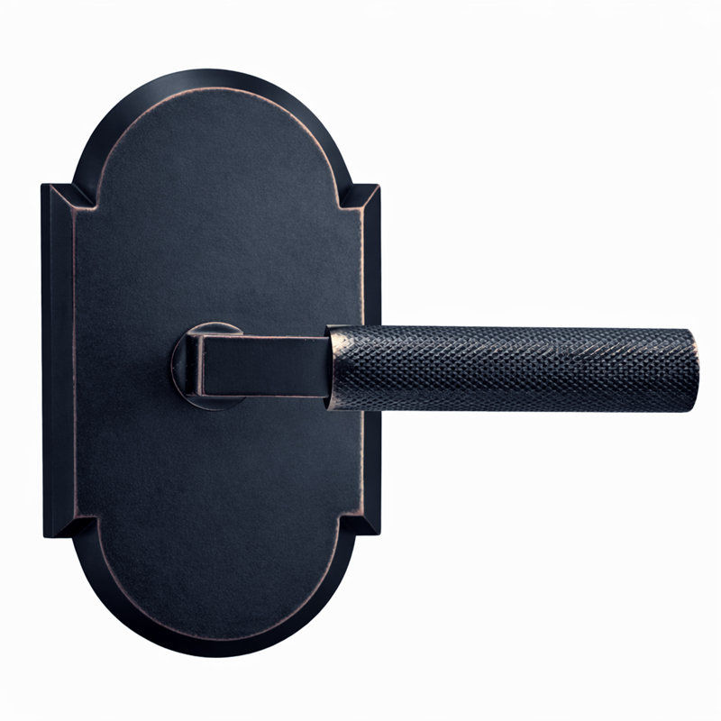 Bravura 846-G2 Knurled Dummy Lever on  Arched Rose in Oil Rubbed Bronze