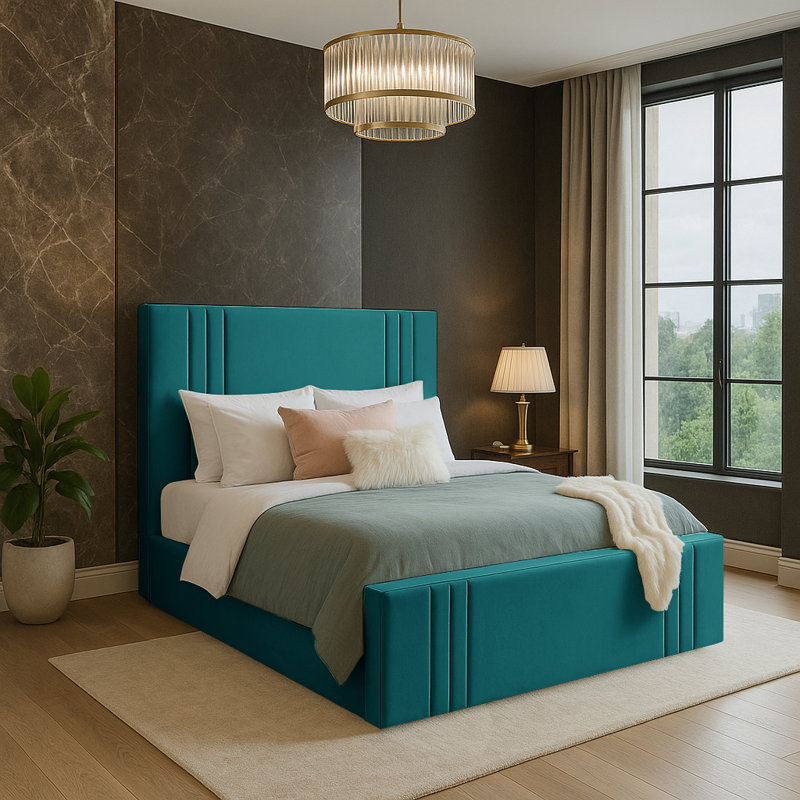 Mishayla Storage Bed, 135 x 190 cm, Mallard