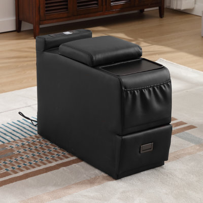 End Table with Storage and Built-In Outlets