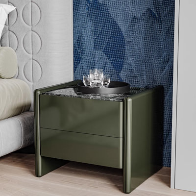 Luxury Stone Nightstand Modern Simple