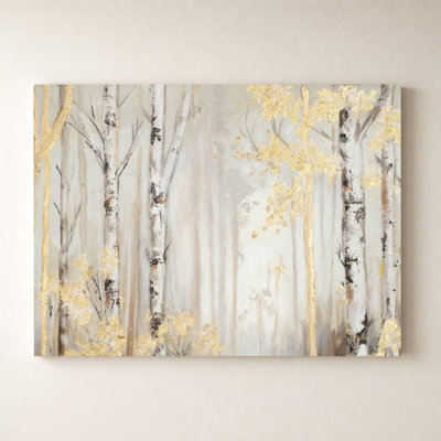 «Birch Tree Forest At Dawn» par Patricia Pinto - impression sur toile