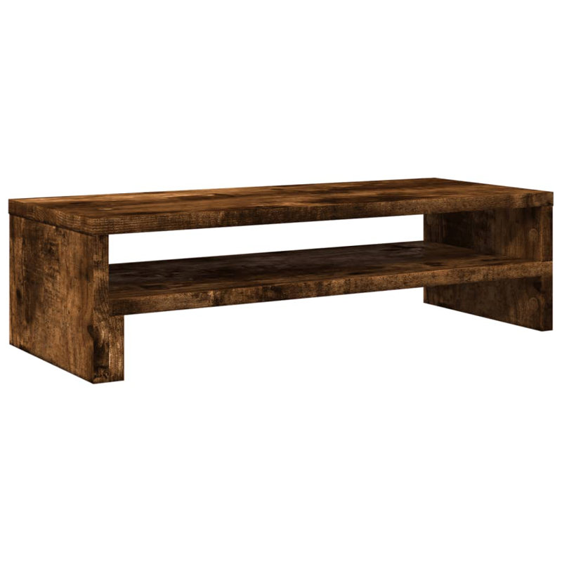 Beesan Manufactured Wood Monitor Stand, Smoked Oak