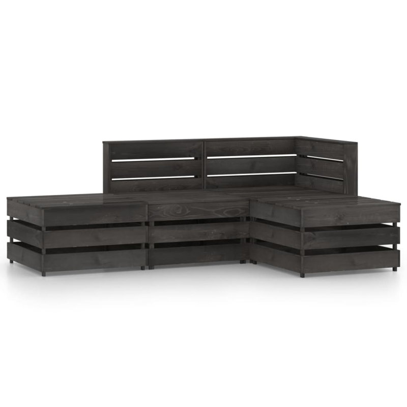 Panek 2 Seater Sofa Set, Grey